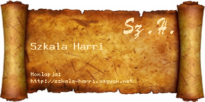 Szkala Harri névjegykártya
